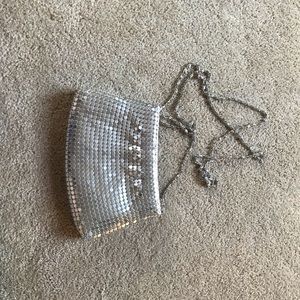 Silver clutch/purse